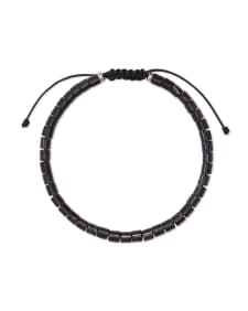 Grey Oxidized Sterling Silver Corded Bracelet
